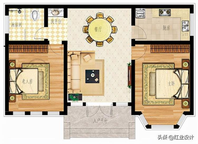 农村建筑设计90m2图纸「3套占地百平的一层农村图纸设计布局舒适造价10万起就可建」