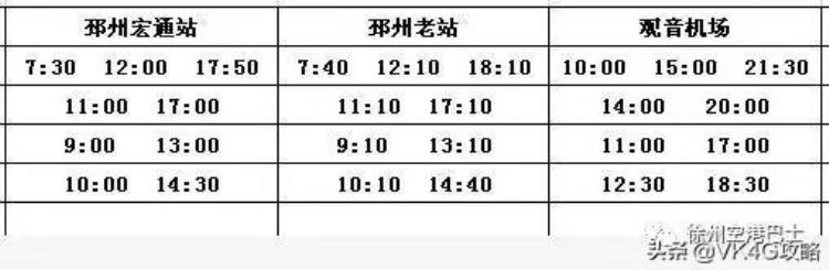 徐州观音机场大巴最新时刻表「最全徐州观音国际机场机场大巴班车时刻表」