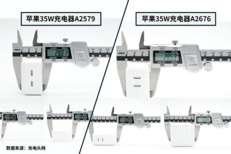 苹果充电器a2244和a1695「一文看懂苹果A2579A2676两款35W双C口充电器区别」