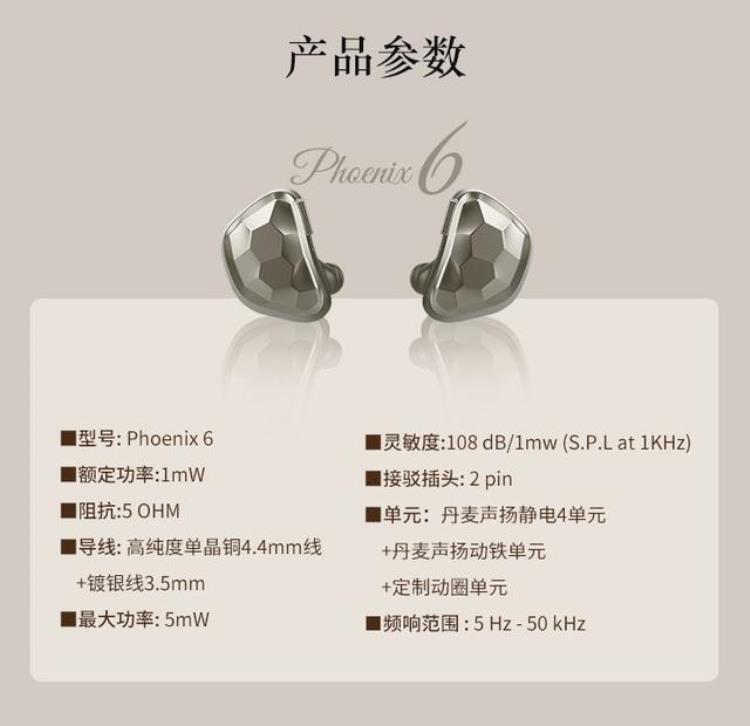 阿思翠发布凤凰Phonenix6静电圈铁耳机11741元高频达50kHz