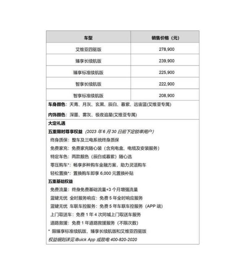 五座智电SUV别克ELECTRAE5正式上市售价2089万元起