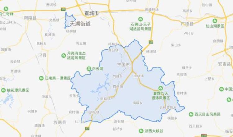 安徽宣城会划到浙江省吗,宣城市含哪些县