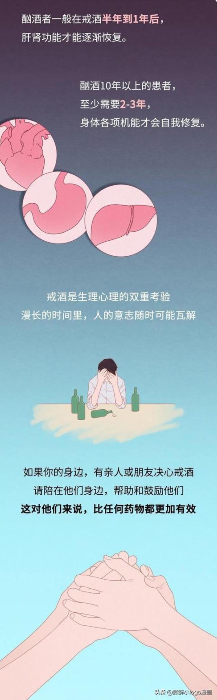 戒酒一段时间后身体的变化,长期喝酒的危害漫画