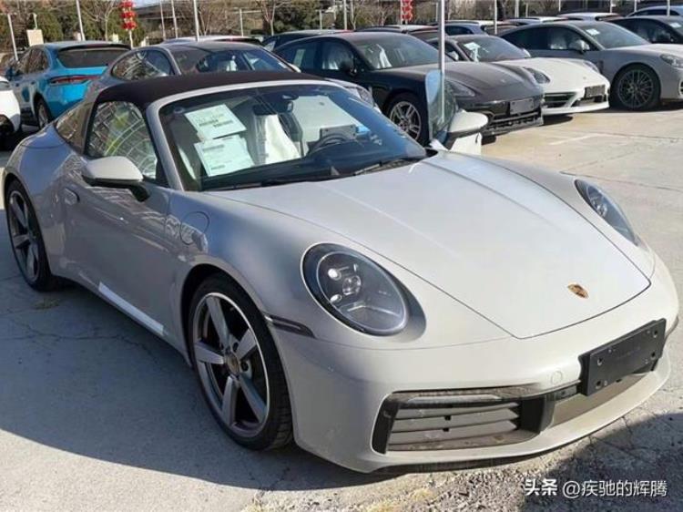 30T385马力23款保时捷911Targa4实拍哑灰车漆落地超200万