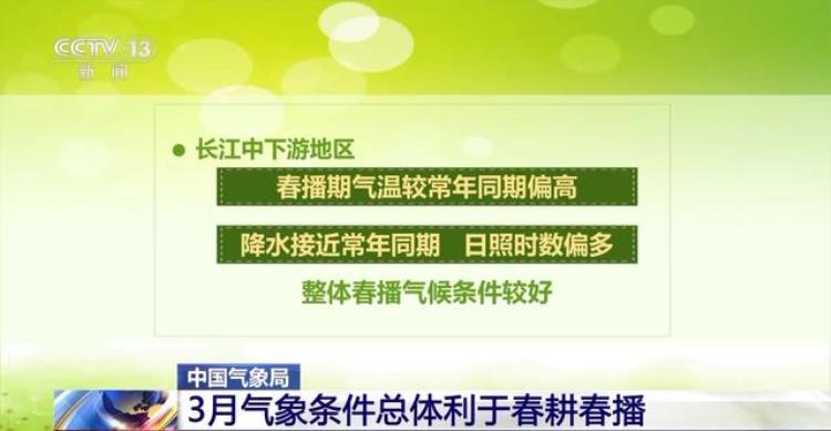 三月份气象「中国气象局3月气象条件总体利于春耕春播」