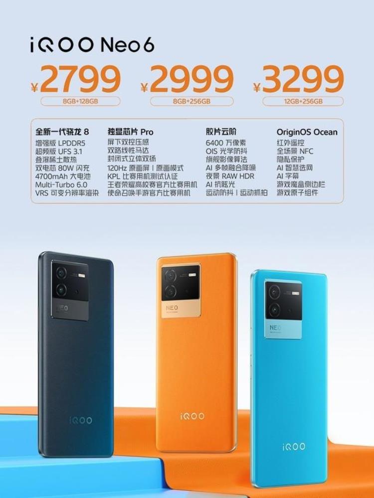 iqoo neo6价格,iqooneo855版8+128碳纤黑参数价格