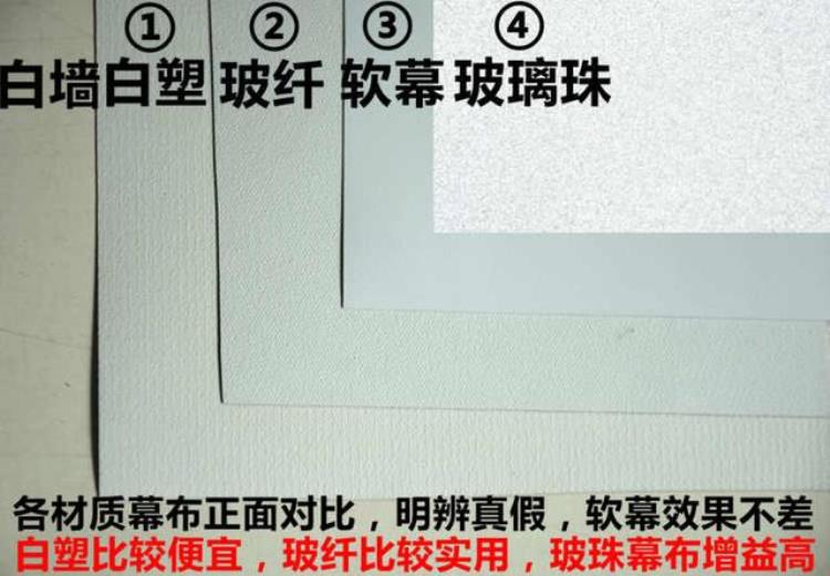 投影仪用白墙壁和幕布有什么区别吗,灰色幕布和白色幕布