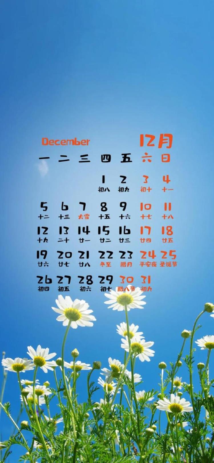 12月日历壁纸手机高清,一月到12月日历壁纸