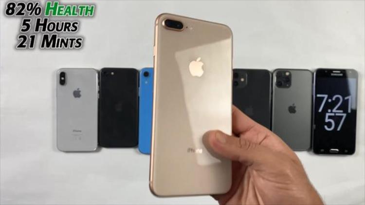 7部iPhone续航实测升级iOS1641iPhone11第三iPhone8垫底