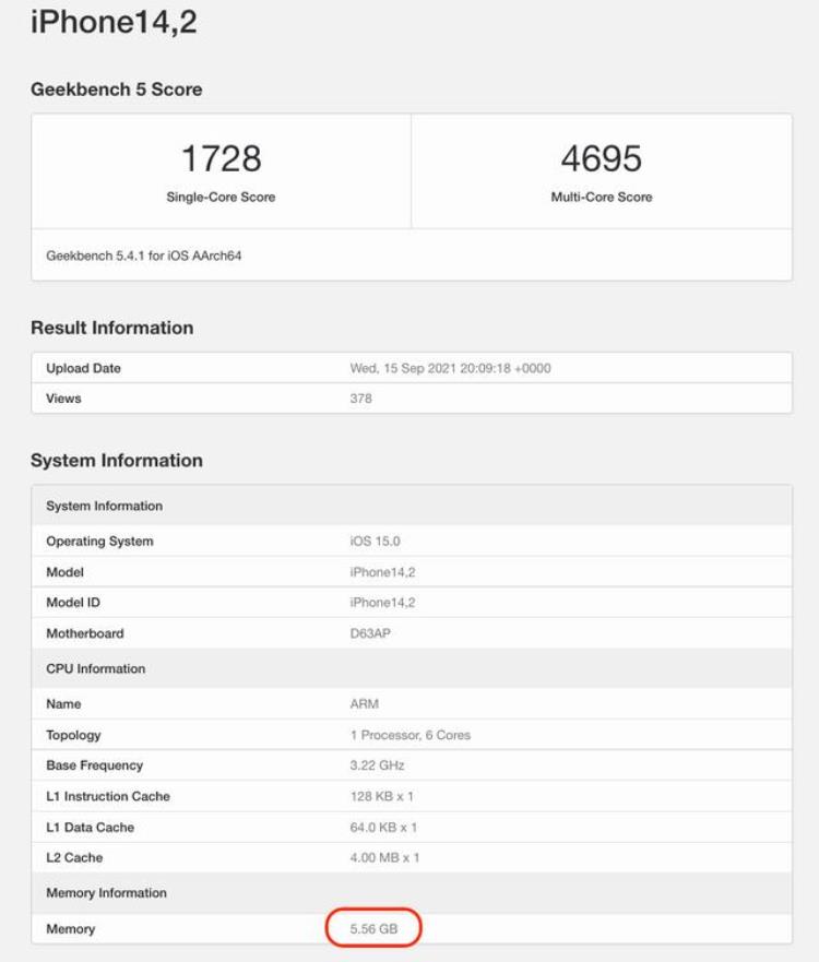 4GB起步iPhone13/Pro内存确定A15跑分例行秒天秒地