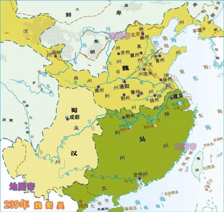 地图上的三国(15幅地图),三国各个州地图高清版大图