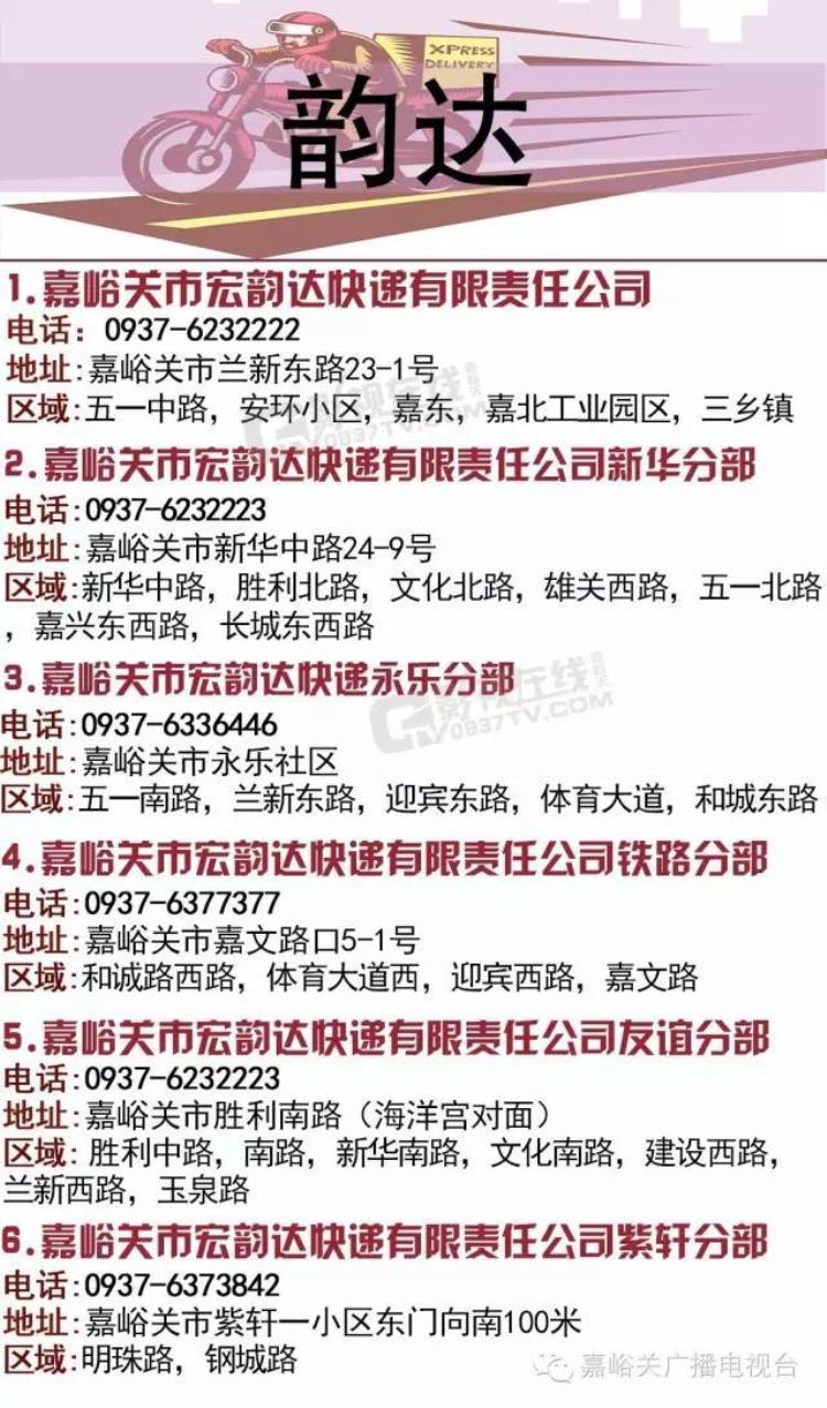 嘉峪关物流公司电话号码,快递由于疫情不派送