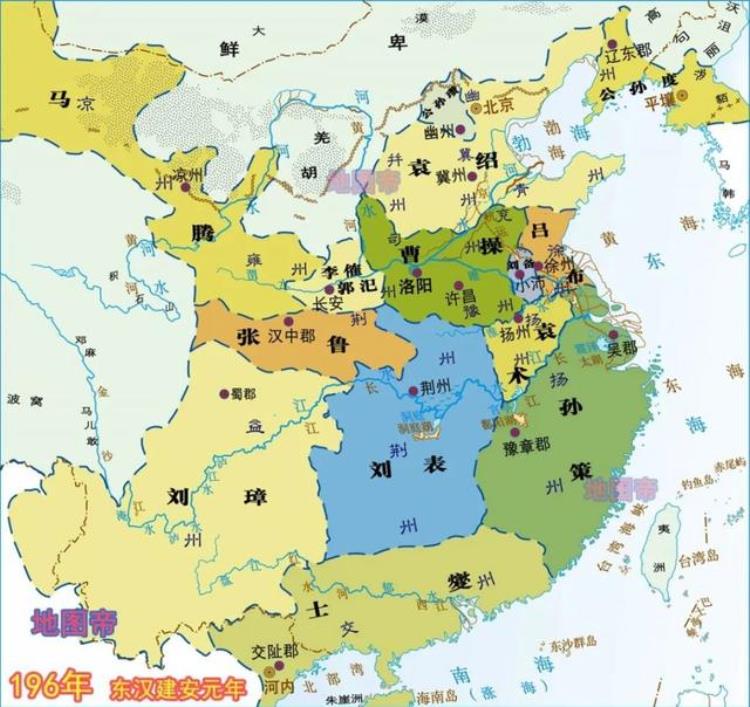 地图上的三国(15幅地图),三国各个州地图高清版大图