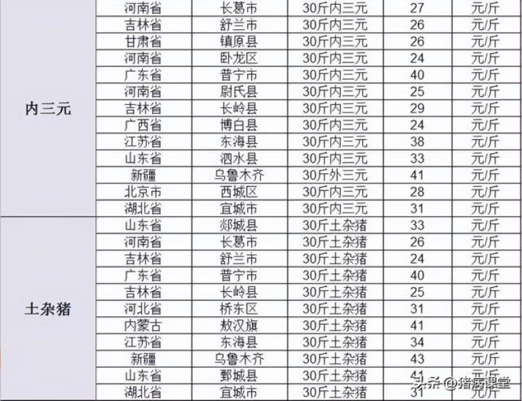 11月22日全国生猪价格,仔猪近日价格行情