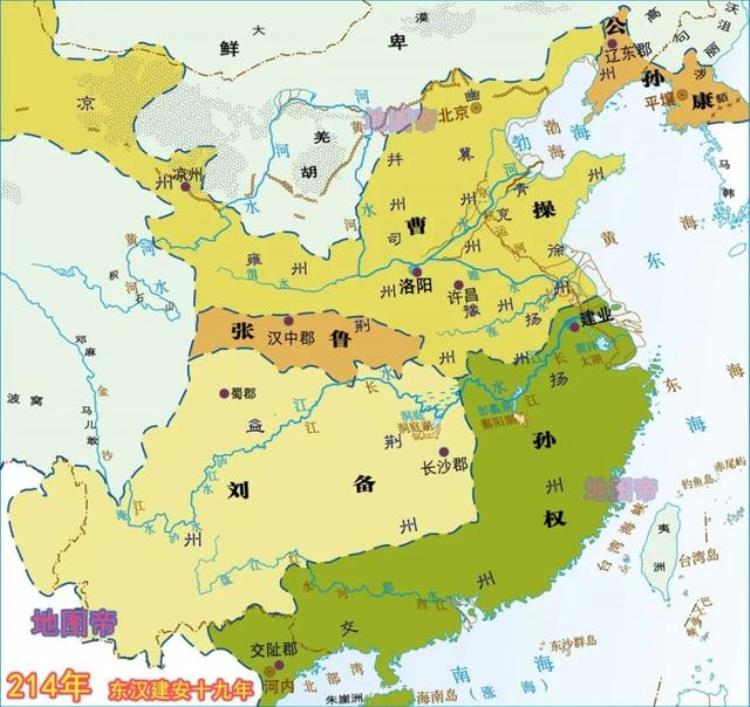 地图上的三国(15幅地图),三国各个州地图高清版大图