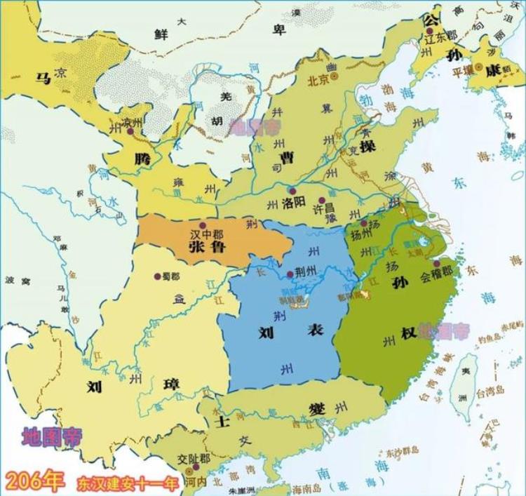 地图上的三国(15幅地图),三国各个州地图高清版大图