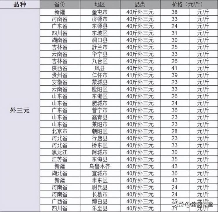 11月22日全国生猪价格,仔猪近日价格行情