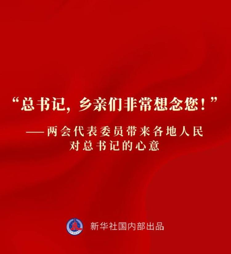 总书记乡亲们非常想念您两会代表委员带来各地人民对总书记的心意