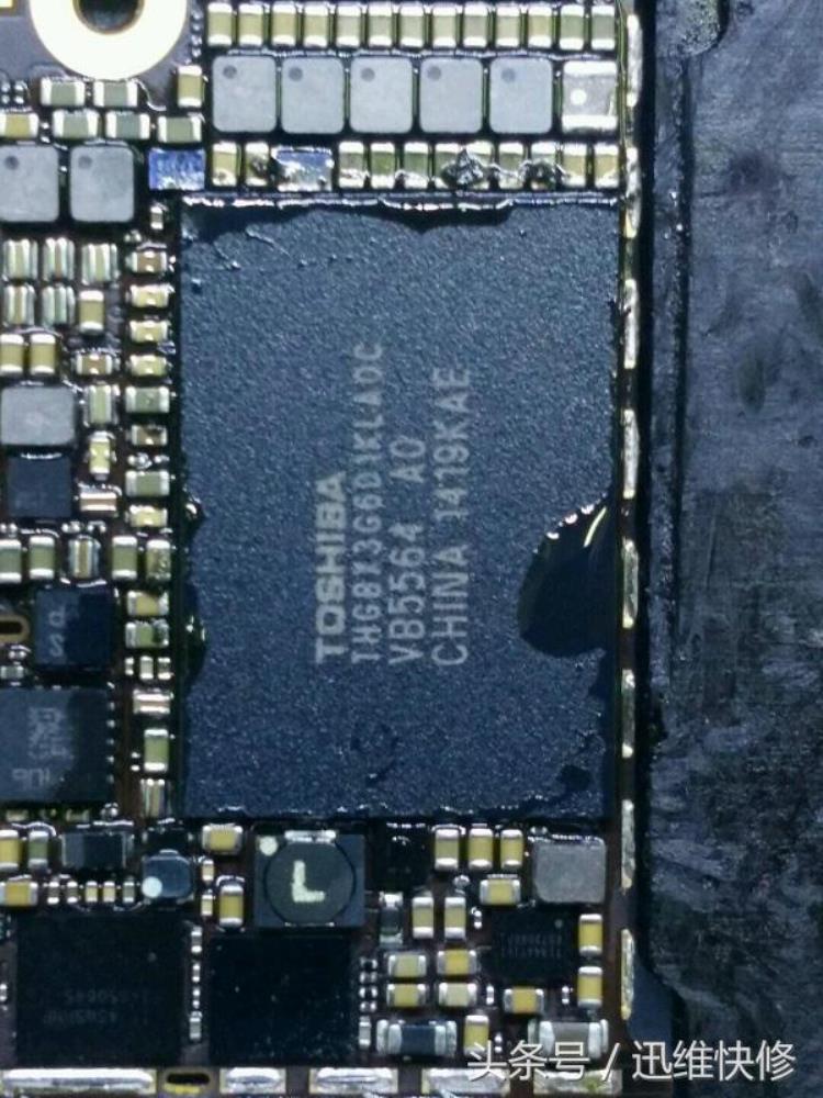 iphone5s硬盘虚焊修复「苹果5c硬盘焊接练手记录」