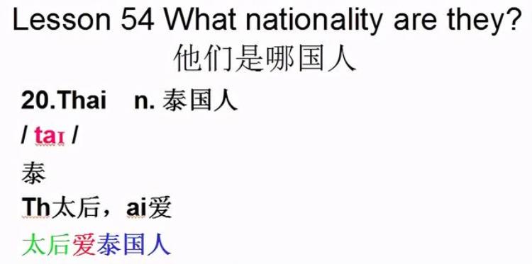 新概念英语第一册音标发音讲解(高清)「新概念英语第一册音标课件自学整理Lesson54Whatnationality」