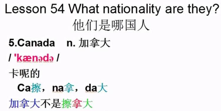 新概念英语第一册音标发音讲解(高清)「新概念英语第一册音标课件自学整理Lesson54Whatnationality」