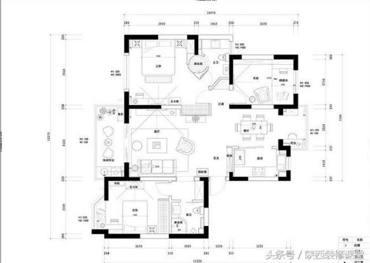 140平美式主卫斜面处理增加储物