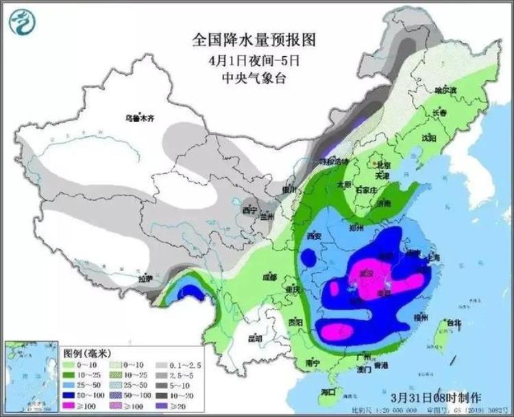 四月份下大雪预示着什么,2018年1月南方雨雪分布图