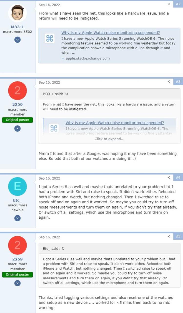 苹果手表 麦克风「部分AppleWatchSeries8和Ultra用户抱怨遇到麦克风问题」
