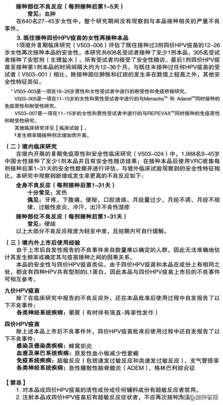 hpv九价疫苗接种指南「分享扩龄至945周岁接种的九价HPV疫苗说明书20220823」