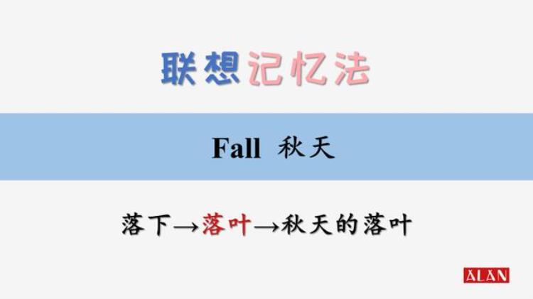 fall怎么记忆「为什么fall代表秋天联想记忆法让你过目不忘」