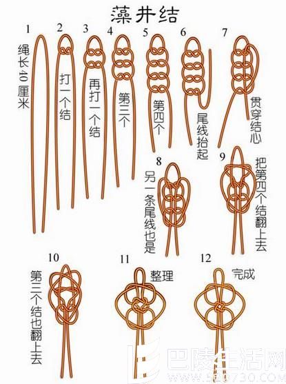 黑发晶佛珠手链不同打结法的寓意及编法详解图（二）