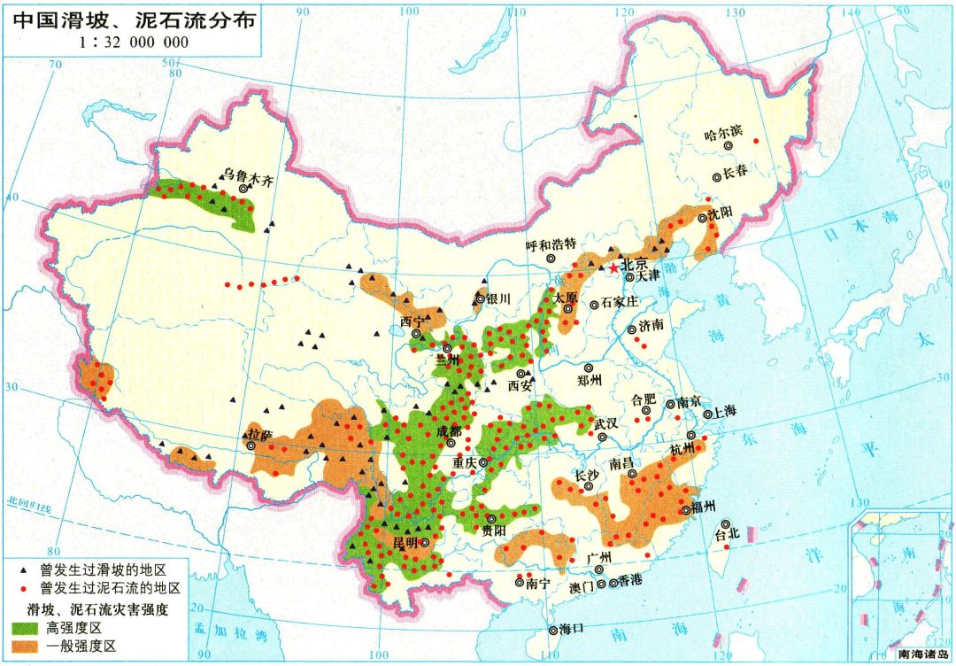 中国温度带的划分（中国冬季和夏季降水量分布）