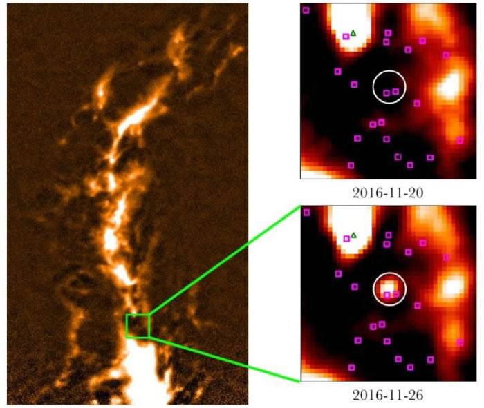 天文学家发现年轻恒星JW（亮度超过太阳耀斑10亿倍）