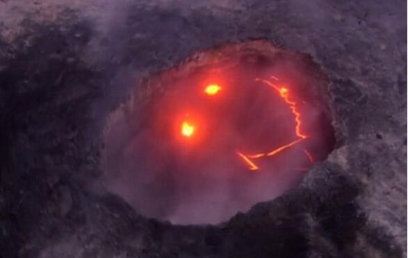 透露出大自然的一脸不屑 夏威夷火山喷发显恐怖笑脸