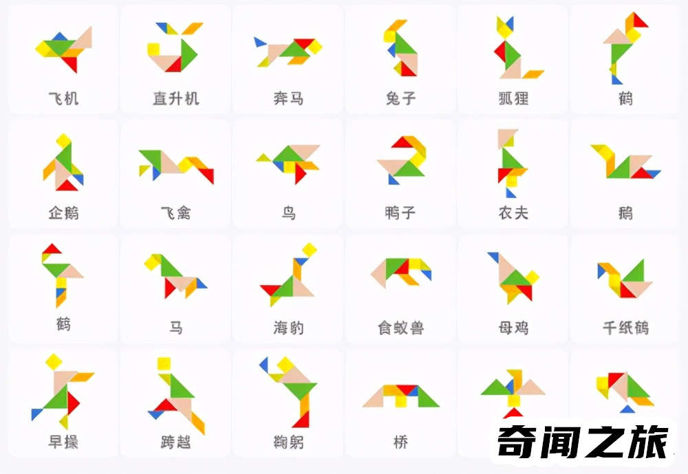 七巧板拼图有几种图形（七巧板有3种图形组成）