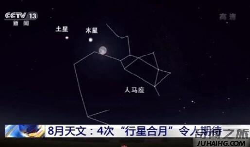 天象奇观（土星、地球、太阳依次排列成近似一条直线）