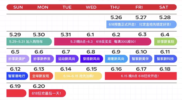 天猫618促销活动有哪些（天猫618活动时间安排表）