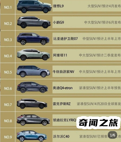 2022公认最好纯电动suv车（理想L9小鹏G9比亚迪护卫舰07）