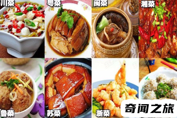 中国著名的八大菜系分别是哪些（淮扬菜、浙菜、闽菜、湘菜、徽菜、川菜、鲁