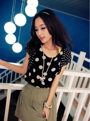 连身裤MM酷夏约会波点装