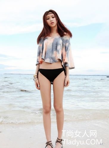 清爽女人味的水纹图案连衣裙