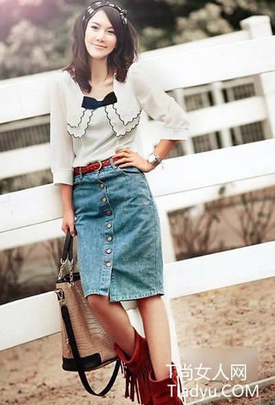 T恤 长裙 时尚潮流的风头浪尖