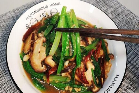 油麦菜怎么做好吃,香菇油麦的做法简单美味