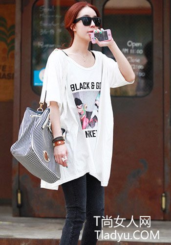 百搭潮Ｔ恤　轻松遮住小肚腩