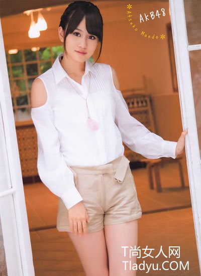 AKB48成员阿酱 演绎邻家女孩清新装扮