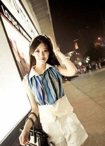 林志玲随性清新搭 打造甜美小潮妞