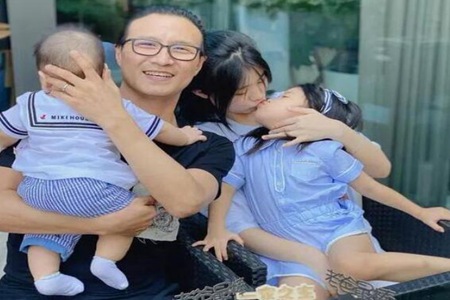 章子怡晒儿子照片,章子怡罕晒二胎儿子背影为汪峰庆祝节日