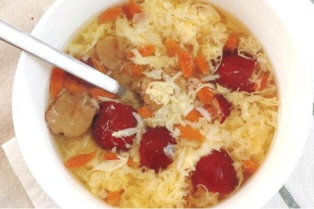 夏季女人补血养颜汤,红枣红糖酒酿鸡蛋做法