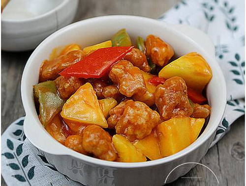 菠萝咕噜肉的正宗做法