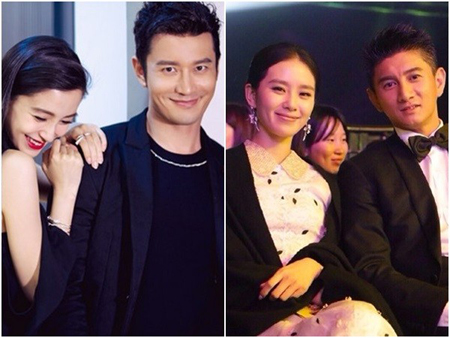 黄晓明探班baby放闪 Angelababy晒浴袍照